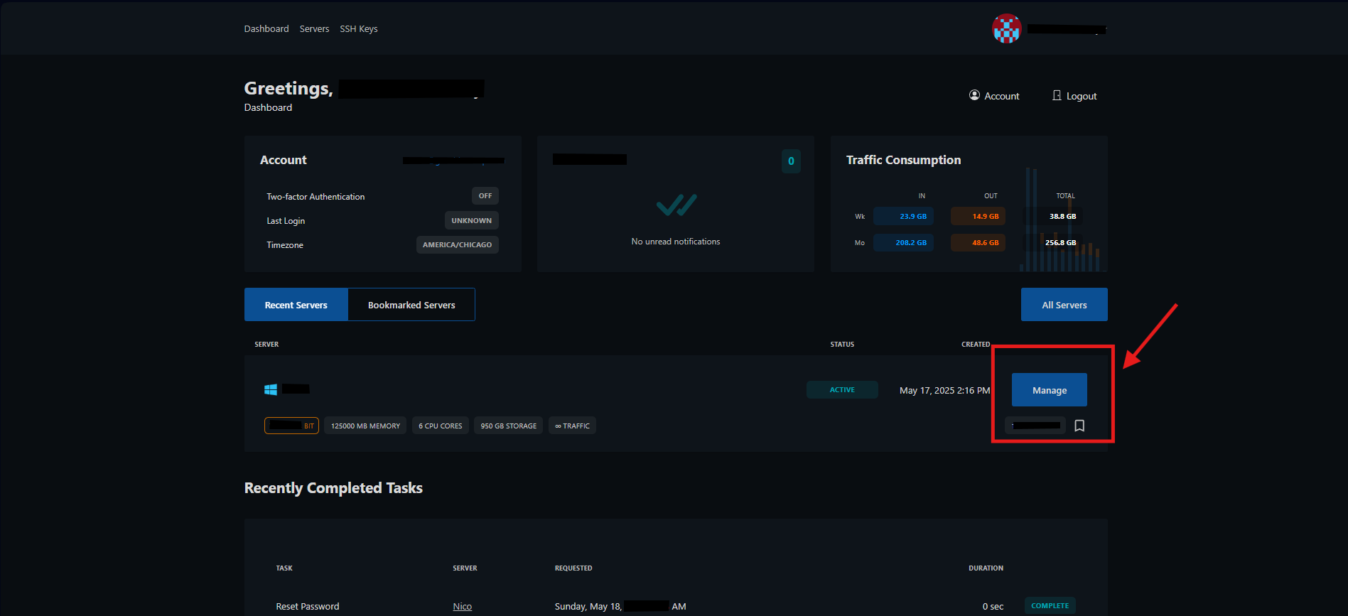 Cloud Dashboard